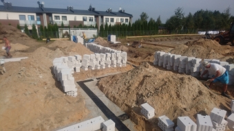 Postęp prac budowlanych - Osiedle Ciche Iganie ul. Piękna III Etap wiosna 2019